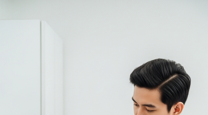 Khi Lan rời bệnh viện, Minh đứng nhìn từ ban công tầng hai, cô đi chậm, tay vuốt bụng, gió thổi bay tà áo