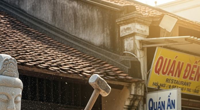 Nhưng có điều, trong khoảnh khắc hòn đá vỡ, ông chợt cảm thấy một luồng gió lạnh chạy dọc sống lưng,