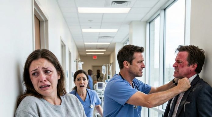 “You’re ruining my legacy with this useless girl!” my billionaire husband roared before raising his fist, but as this brave doctor pinned him to the hospital wall, I realized the terrifying truth about the $200,000 he stole from my inheritance to silence his corporate victims.