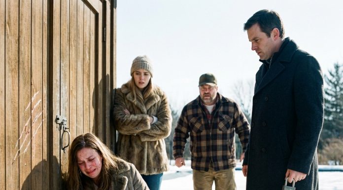 “Freeze to death, because you’re not getting a dime!” My millionaire husband snapped, clutching a padlock as I collapsed onto the snow, pregnant and bruised. He didn’t know his mistress watched in horror while a brave trucker rushed to break the door, saving my baby and exposing their sinister plot!