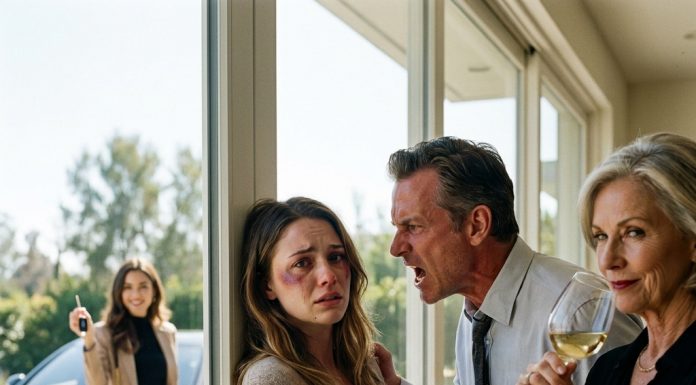 “Keep your mouth shut or you’re dead to this family!” my father screamed, slamming me against the glass wall as blood bruised my cheek, while my mother calmly sipped wine and my sister flaunted her new Mercedes, completely unaware that Grandma’s lawyer was already preparing an unstoppable revenge.