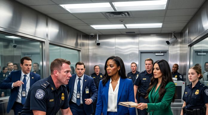 The customs officer smiled, thinking he had absolute control behind that frosted glass. He didn’t know I was recording his every move, documenting the ‘dead zones’ he created to hide his crimes. The interrogation was just the beginning; the real trial was happening right there in his own backyard.