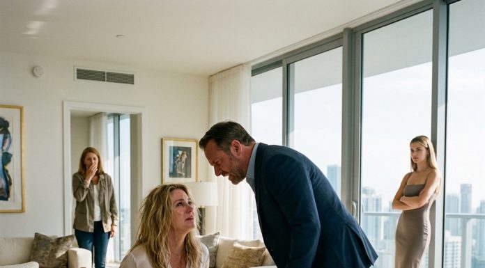 “You’re a pathetic leech trying to trap me with a bastard!” my millionaire husband snarled, looming over me as I knelt holding my pregnant stomach in our penthouse. His young mistress watched coldly while my friend gasped in horror at the doorway, unaware that my tears masked a secret wire recording his illegal $40 million empire downfall.