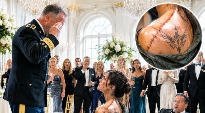 At the gala, my brother-in-law sneered: “Drag that bloody rag out. Keep the party going.” My mother added: “Get out of my sight, you failure.” But when a falling tower tore my shirt, it exposed my classified “xx” tattoo. My brother-in-law yelled: “Security, drag her out now or I’ll destroy her.” I smirked… Then, the pentagon’s 4-star general yelled 2 words…