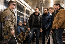“Give Us the Dog and Nobody Gets Hurt,” the Gang Leader Said After Knocking My Cane Across the Subway Floor. They believed blindness had made me helpless, but Atlas and I had survived far worse together. I could hear every shoe, breath, and nervous movement around me. Just as I took down the man holding a knife, someone inside the locked control booth ordered them to finish the job…