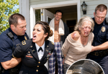 “She’s crazy and attacked me first!” my husband lied to the cops as they handcuffed my crying 71-year-old mother at 2:00 AM. After 22 years in the Army, I knew how to spot a staged scene instantly. What I found under his heavy work boot changed the entire investigation, and eighteen minutes later, the whole station regretted everything…