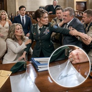 DAD SLAPPED MOM IN COURT: “USELESS – JUST DIE.” MOM SHOOK AS SHE FACED THE DIVORCE PAPERS. I STOOD UP, REMOVED MY GREEN BERET. “YOUR HONOR, LOOK AT THE LAST PAGE.” THE ROOM FROZE, AND DAD’S FACE TURNED WHITE WITH FEAR HORRIFYING SECRET HIDDEN