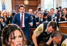 “I’ll rip that uniform off and show everyone what a fraud you are!” my half-brother lunged at me in the courtroom, tearing my jacket open before the judge. But instead of humiliation, the entire room gasped in shock when they saw the massive combat scar across my chest—and what his celebrity lawyer did next changed everything.
