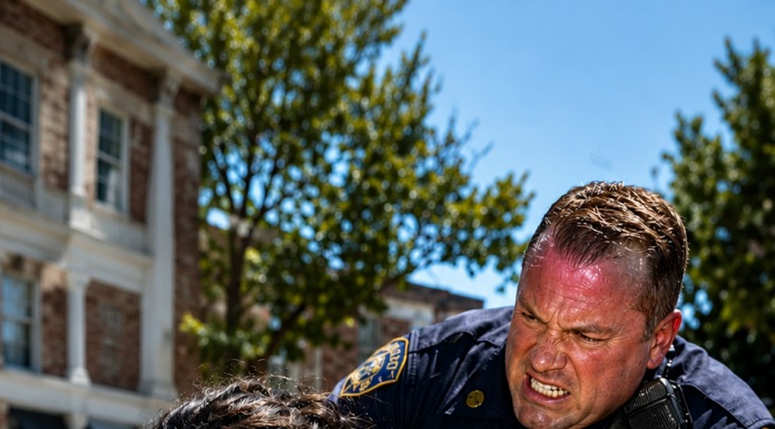 “I decide what’s legal here,” the cop smirked, pinning my bleeding wrists to the hot hood. He stared at my scar, ignoring the silver device around my neck. He abused his badge, thinking no one was watching. But my federal team was already minutes away.
