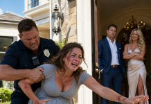 Call the police and tell them an unstable woman is harassing my guest!” My husband ordered coldly as I clutched my pregnant belly, bleeding and broken. He believed changing the smart locks gave him total control, but his biggest mistake was staging this cruelty right in front of church-owned security cameras.