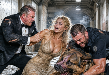 “Shut that damn dog up, or I’ll have security put him down permanently!” An arrogant millionaire pinned me against the wall, while guards violently tackled my scarred, bleeding rescue dog. They thought he was a defective monster, until they realized what he was digging for under that locked door.