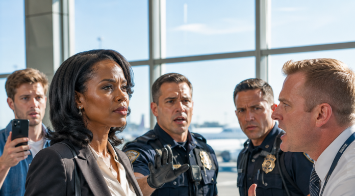 I was standing at the boarding gate with my valid first-class ticket when this arrogant supervisor called armed security to remove me from the plane, completely unaware that I hold the final pen to approve their company’s five-billion-dollar federal survival funding.