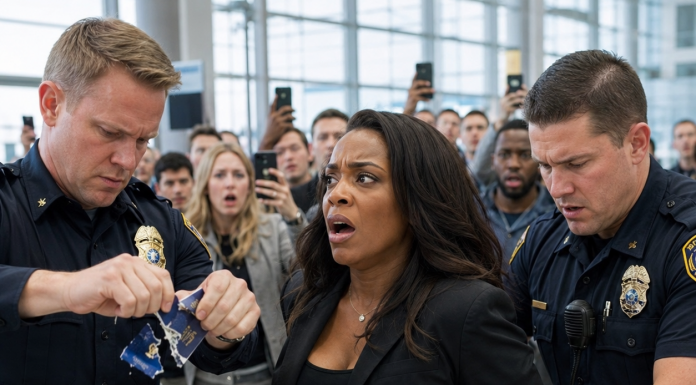 I watched in absolute horror as airport officers tore my US passport to shreds and slapped handcuffs on my wrists, falsely claiming I was a fraud. They thought they could ruin my life today, but they have no idea who my husband is.