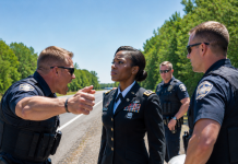 I thought wearing my U.S. Army Colonel uniform would command respect, but three local officers surrounded my car on a bright sunny highway, completely unaware that my covert intelligence training was the only thing that would keep me alive.