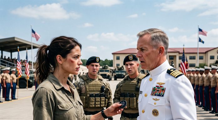 I stood silently as the military commander humiliated me before his entire battalion. He thought his rank made him untouchable. But he made one fatal mistake: he didn’t check my classified file. When I pulled out my elite operative coin, the look of sheer panic in his eyes was priceless. Then, the helicopters appeared…