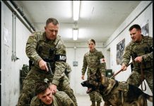 As my commander pointed his loaded weapon at my snarling K9, I threw my body in the line of fire. On the floor, a handcuffed rookie screamed. My tactical dog was fiercely protecting a severely injured puppy hidden in a canvas bag. The standoff that followed will leave you completely speechless…