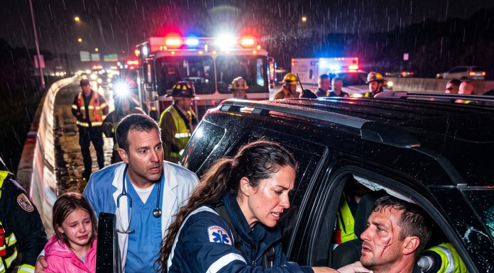I broke every civilian law to perform raw field surgery on a bleeding father inside a wrecked SUV during a violent storm, risking my entire career. But when the medical board threatened to revoke my license forever, a shocking twist in the boardroom changed everything. Read the unbelievable truth below!