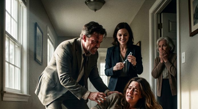 You’re not leaving this hallway alive, Sarah!” my husband roared, pinning me down as his mistress prepped the lethal syringe. My blood ran cold, but they had no idea my mother-in-law had secretly switched the drug, and the police were already on their way to trap them.