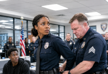 The Sergeant Ordered Me to Say a Black College Student Reached beneath His Seat, but I Had Watched Him Plant the Evidence Himself. I Refused to Sign the Report, and Hours Later a Missing Handgun Appeared inside My Locker. He Thought He Had Framed a Nervous Rookie—until the Interview-Room Door Shook under the First Federal Strike.
