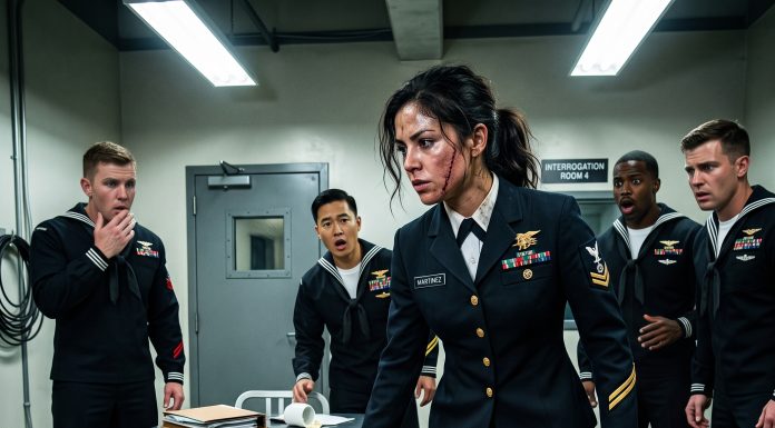 They thought my glowing Trident pin and facial scar were just for show until we breached the terrorist compound. But when the captive physically grabbed my throat during the debriefing, my instantaneous combat break proved that gender means nothing when survival is on the line.
