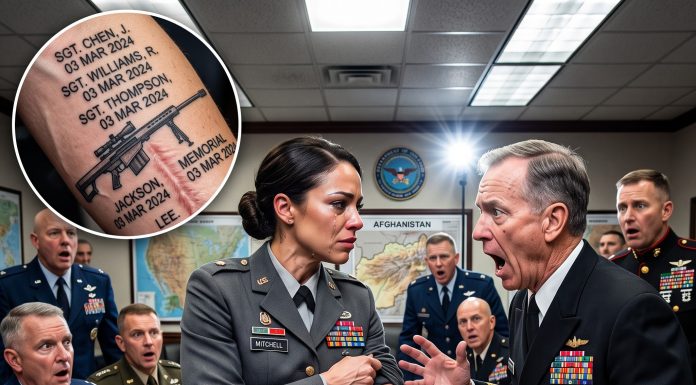 When the Navy Admiral mocked my service tray and demanded to know my rank, he had no idea my forearm tattoo and Level 5 clearance meant I actually outranked everyone in the Pentagon command room. But what happened next when my sleeve ripped open completely shattered his career.