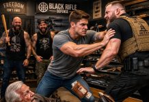 When I walked into that tactical store, I never expected to see a proud 86-year-old Silver Star hero assaulted by a bully in a plate carrier. As the veteran hit the floor bleeding, I made one phone call to my base. What happened five minutes later changed my life forever…