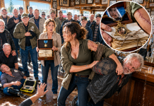 Every year my father told the same joke in that bar. “My girl? She peeled potatoes overseas.” The regulars always chuckled. This time I set my bag down and said quietly, “That was the cover story, Dad.” A gray-haired man in the corner stood so fast his chair tipped over. He looked at my father and started to speak. “You have no idea who she—”