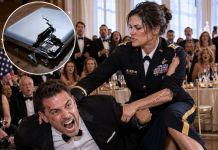 “Cover that ugly scar and stay out of sight,” my husband sneered at my military uniform. He built his fake executive life by burying my heroic past. But as I pinned him to the ballroom floor with that stolen hard drive skittering away, his ultimate lie was finally exposed…