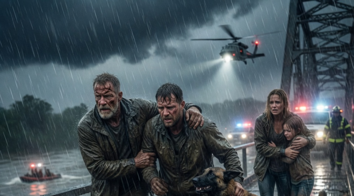 “He opened the dam to erase the town, and now he’s pointing a weapon at my chest!” When the flood swept through Hollow Bend, I thought saving my dog was the hard part, until we uncovered the sinister plot behind the rising water..