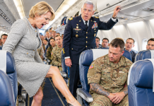 “Get your hands off my leg, you creep!” the entitled influencer shrieked after intentionally stomping on my artificial limb because I refused to give up my window seat. She thought her fake tears would get me kicked off the flight, but she had no idea who was sitting right behind us—or what happened when I finally stood up.