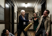 “Sign the papers or we’ll lock you away forever!” my son-in-law hissed, trapping me in the hallway. Seeing my beautiful granddaughter thrown to the floor, I fought back with blood-spilling fury, unaware that this brutal trap was actually a cover-up for a terrifying truth…
