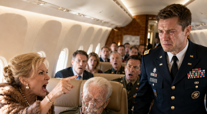 “Get Him Out of My Seat,” She Shouted while My Dying Father Struggled to Breathe beside the Airplane Window. She Filmed Him, Called His Illness a Trick, and Pulled at His Medical Equipment. I Had Stayed Silent as His Son—until One Violent Tug Forced Me to Reveal Why the Captain Already Knew My Name.