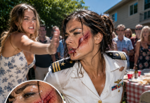 “You are just a useless, barren woman!” my arrogant sister-in-law screamed before slapping me hard at our family BBQ. She had absolutely no idea that I was the only one secretly paying for her luxurious mansion. When I finally cut off the money, her fake perfect life collapsed overnight.
