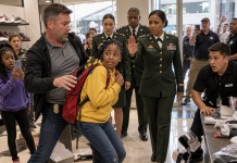 “CALL YOUR MOTHER AND PROVE IT,” the Off-Duty Officer Mocked Me While Gripping My Backpack—He Thought a Twelve-Year-Old Girl Had Invented Her Mother’s Army Rank, but seconds later she entered the shoe store in full uniform with two soldiers behind her; everyone expected him to release me immediately, yet his next desperate move revealed that this confrontation had begun before I even walked through the door…