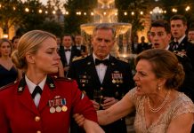 My Mother Grabbed My Wrist to Push Me Out of Our Family Photo—But When My Sleeve Slid Up and Revealed a Broken-Compass Tattoo, the Delta Force Commander Across the Room Set Down His Glass and Asked a Question That Silenced Sixty Guests