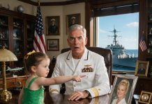 I vanished four years ago to protect my unborn baby from a highly classified threat. My father, a top Navy Admiral, signed my papers and mourned me. But everything fell apart today when my tiny daughter wandered into his secure office, pointed at his desk photo, and revealed my ultimate secret…