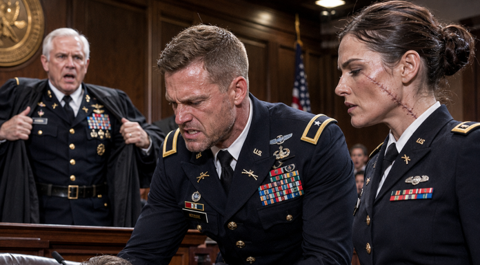 My greedy father dragged me into court, claiming my entire military career was a pathetic lie to steal my late mother’s fortune. He even bribed witnesses and forged documents to prove it. He thought he had won, until the judge slowly stood up and unzipped his black robe…