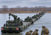 War Machines Cross the River as Troops Build Amphibious Bridges Under Pressure