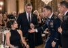 I sat quietly at the military gala with my cane, just a disabled widow minding my business. An arrogant Major decided to humiliate me loudly, calling me a taxpayer burden. He smirked, expecting me to cry. Then, two federal agents flanked my chair, and the doors locked…