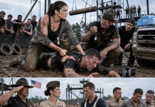 My arrogant brother bet $1,000 I would cry on a brutal military obstacle course, humiliating me on his livestream. He thought I was just a boring office worker pushing paper. But the moment the head Drill Sergeant saw the hidden insignia on my neck, the entire camp froze. What happened next ruined him completely…