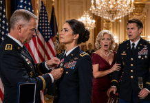 Aunt Linda pointed at my medals and asked if they were real. Then a general called MY name—and a velvet case held a silver star my family never knew I’d earned. Why was my brother afraid?