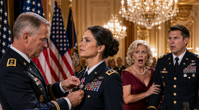 Aunt Linda pointed at my medals and asked if they were real. Then a general called MY name—and a velvet case held a silver star my family never knew I’d earned. Why was my brother afraid?