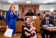 Returning from eight months of military deployment to hug my five-year-old daughter, I was horrified when my husband and mother-in-law blocked me with forged guardianship papers, locked me out of my own home, and claimed I abandoned my family—until my secret evidence blew their entire criminal plot wide open in court.