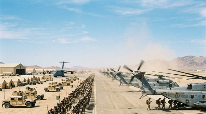TEHRAN SHOCKED! U.S. Marines Upgraded CH-53 Stallions Massing Near Persian Gulf Trigger Secret Air Warning