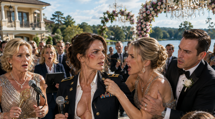 While Army Surgeons Fought to Save My Life, My Family Posted, “Finally, a Day Without Her Drama”—Six Weeks Later, They Ordered Me to Hide My Scar and Carry Tables for My Sister’s Engagement Party. I Stayed Silent Until Mom Announced She Was Giving My Lakefront Villa Away. Then I Walked Onto the Stage in Uniform and Revealed What I Had Already Done With the House