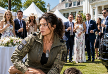 My arrogant stepbrother cornered my teenage daughter at a crowded family garden party, calling me a helpless single mom. He thought he could bully us out of our own home. He had no idea about my classified military past, or what I was about to do to him in exactly nine seconds…