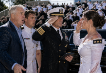 “She dropped out of the Navy,” my father told everyone. I stood silent at the SEAL graduation for my brother… Then his general locked eyes with me and said: “Vice Admiral… You’re here?” 200 SEALs rose to their feet. My father went pale.