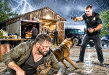 My Neighbor Said the Chained German Shepherd Was His Property and Told Me to Mind My Own Business—Then My Former Military K9 Gave the Dog a Signal Only Trained Partners Would Understand, and I Realized the Animal Reported Gone Nine Months Earlier Was Still Waiting for Someone to Find Him