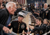 “Sir, Step Away From My Drill Line,” the Young Gunny Ordered After I Pointed Out a Timing Problem. I Didn’t Argue—I Took My Seat in Row 12. When My Granddaughter’s Formation Started Breaking Apart, I Stood, Gave One Command, and Twelve Rifle Stocks Hit the Ground Together