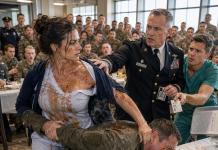 The Sergeant Who Poured an Entire Meal Over My Uniform Thought He Was Teaching Me a Lesson—Minutes Later, I Had Him Face-Down on a Cafeteria Table, a Young Medic Slipped Me a Warning, and Every Alarm in the Building Began Ringing Just as the Missing Medical Supplies Were About to Vanish Through a Locked Contractor Office Behind Security Doors